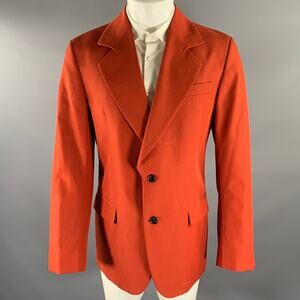 ACNE STUDIOS Size 38 Red Brick Polyester Cotton Notch Lapel Sport Coat